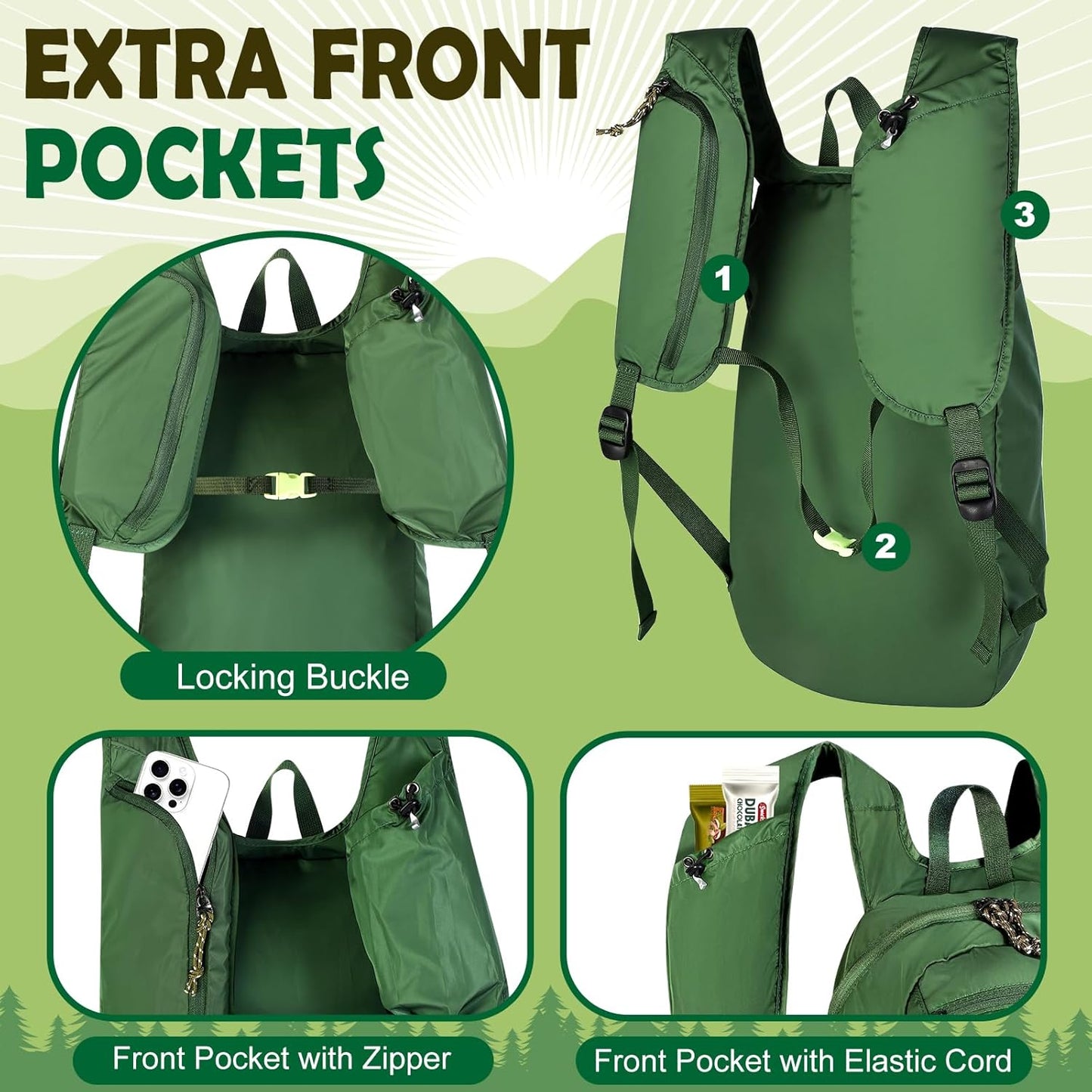 12L Ultralight Foldable Water-Resistant Daypack