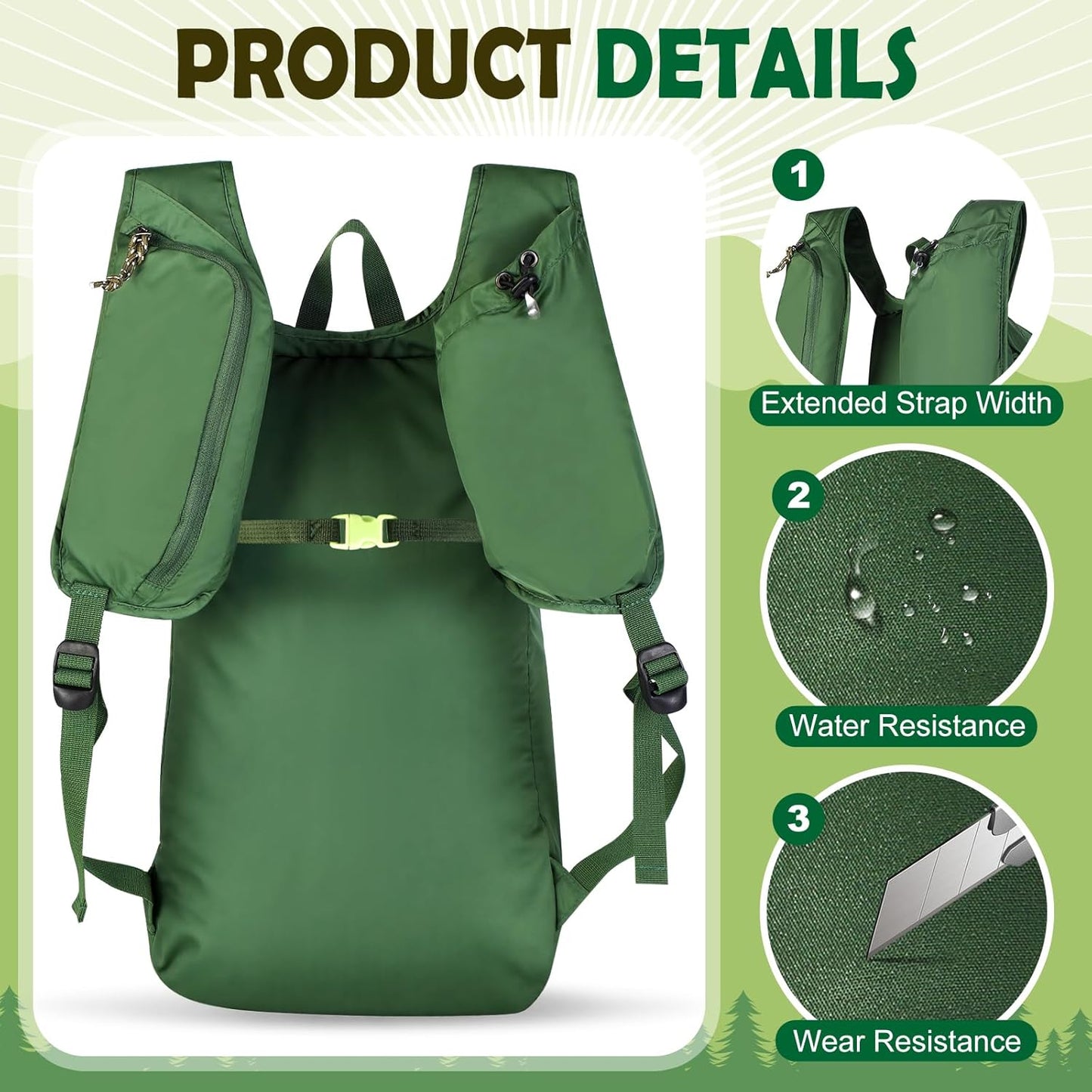 12L Ultralight Foldable Water-Resistant Daypack