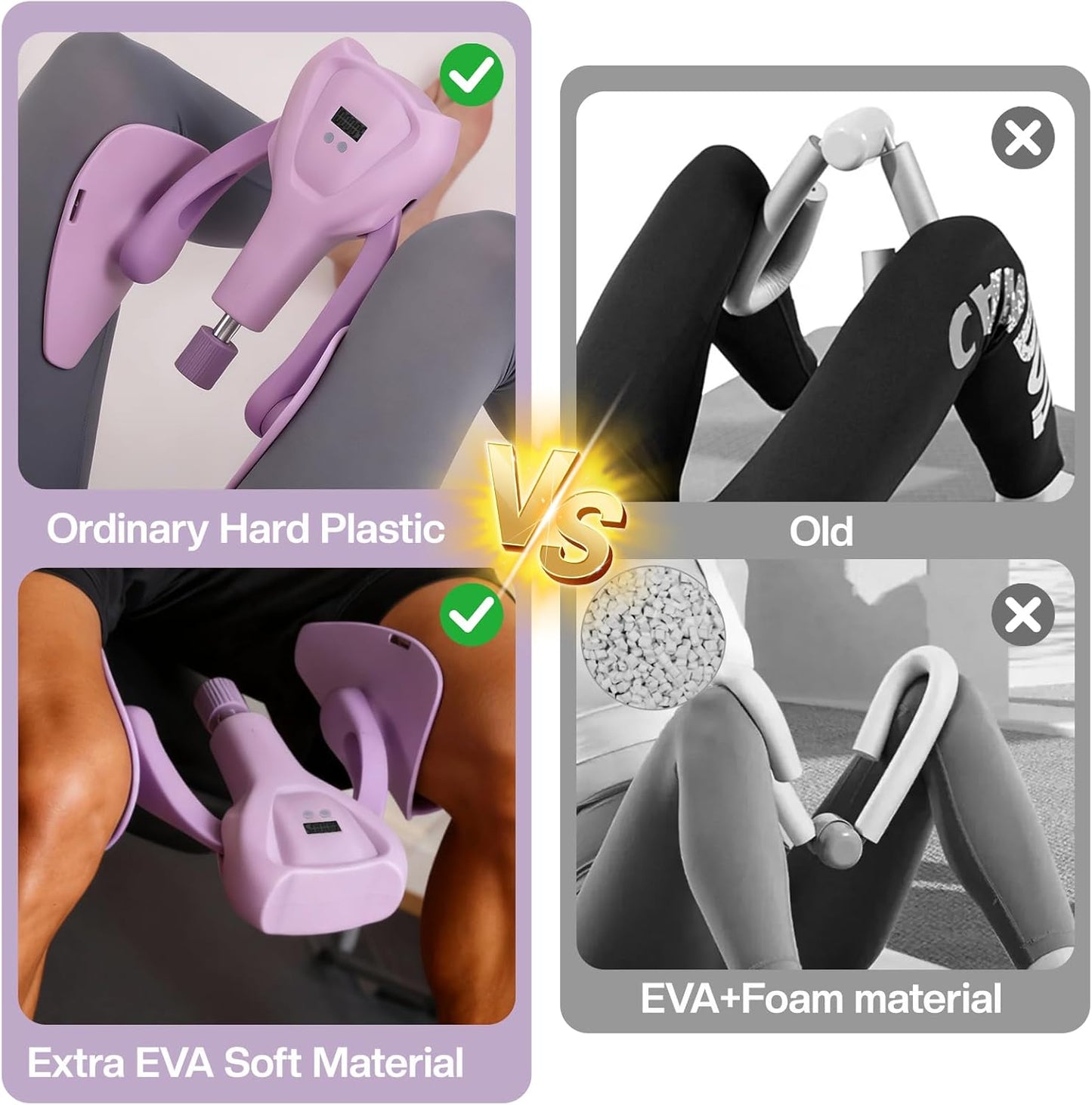 Thigh Master and Resistance Band Set, 0-110Lbs Adjustable Pelvic Floor Trainer & Kegel Exerciser for Women, Inner Thigh Toning, Glutes & Full Body Workouts