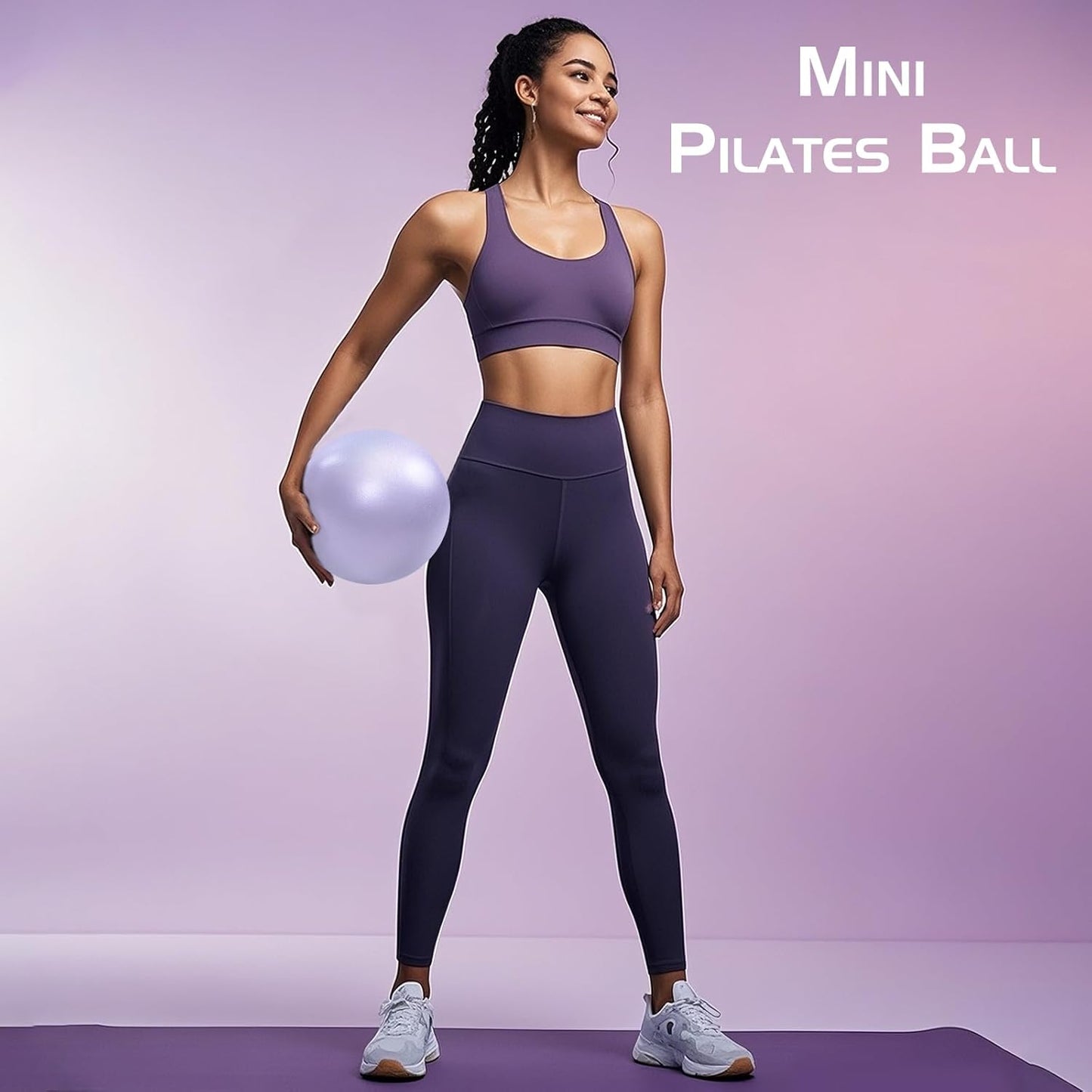 Pilates Ring Set: 14-Inch Magic Circle with Dual Padded Handles, Pilates Mini Ball, and Resistance Bands (15, 25, 35 lbs)